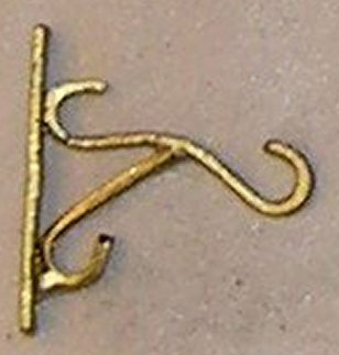 Dollhouse Miniature Wall Hanger, Gold Color